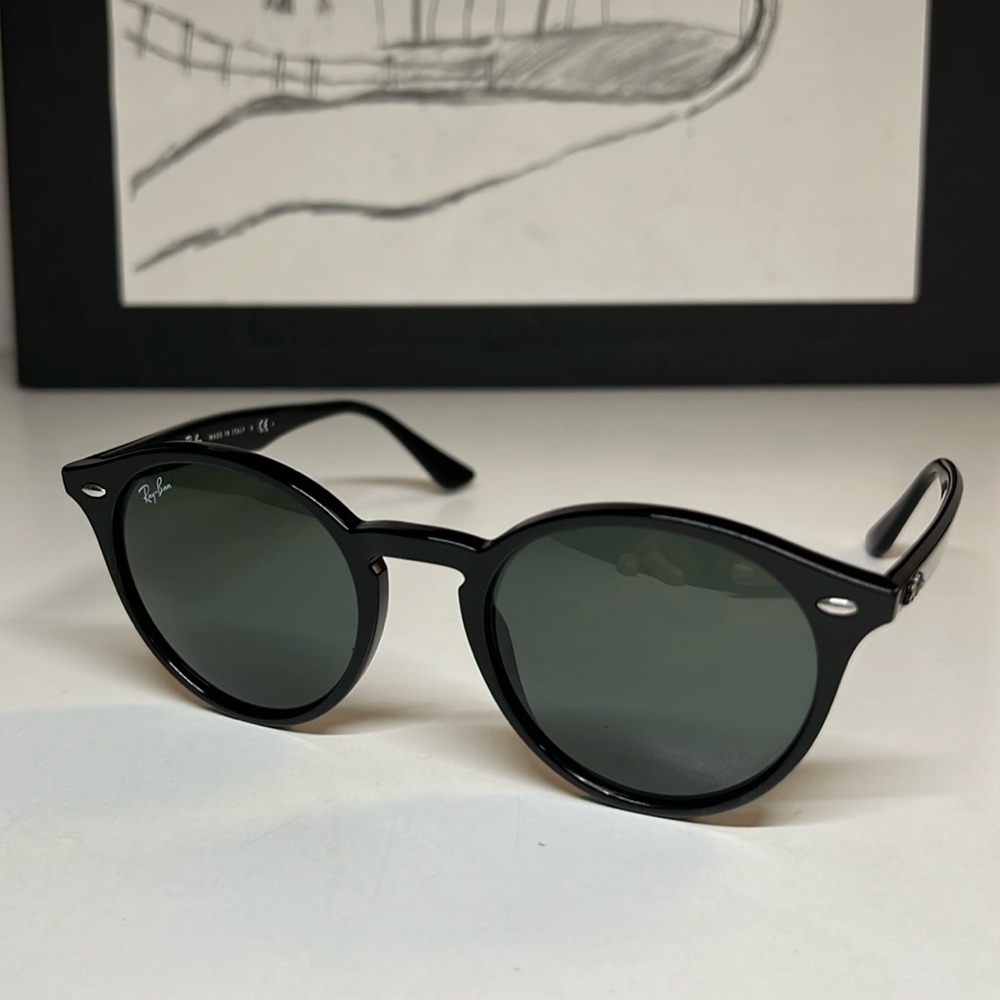 Ray Ban RB2180 601/71 51-21 Black Large Black Sunglasses